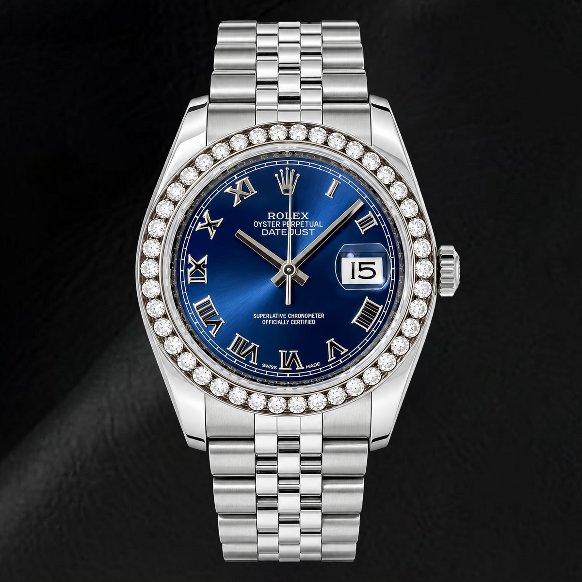 Rolex Datejust 116200 36mm Blue Roman Dial Stainless Steel Watch