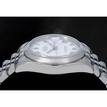 Rolex Datejust 116200 36mm White Roman Dial Stainless Steel Watch