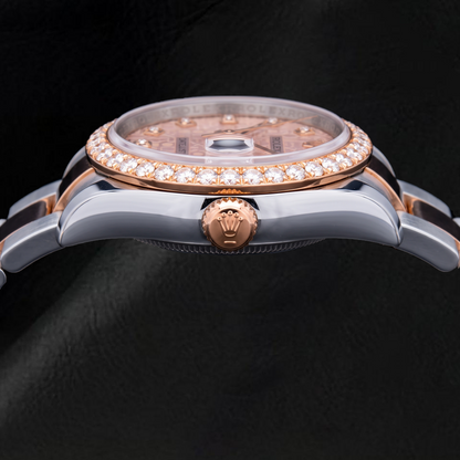 Rolex Datejust 116231 36mm Pink Jubilee Diamond Dial Two Tone Oyster Bracelet Watch