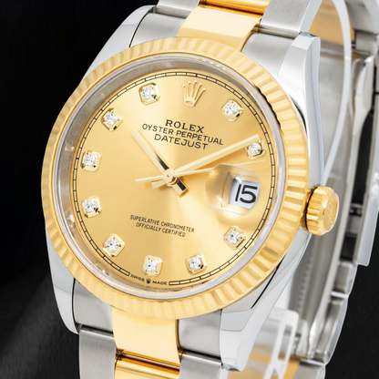 Rolex Datejust 116233 36mm Champagne Diamond Dial Two Tone Watch