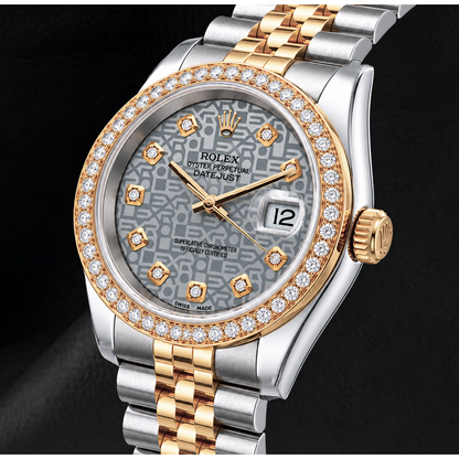 Rolex Datejust 116233 Silver Diamond Dial 36mm Two Tone Watch