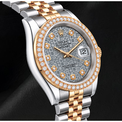 Rolex Datejust 116233 Silver Diamond Dial 36mm Two Tone Watch