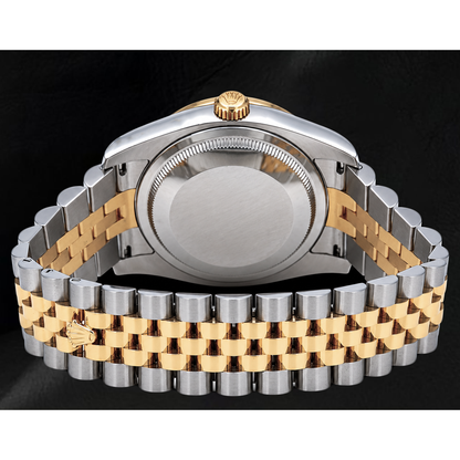 Rolex Datejust 116233 Silver Diamond Dial 36mm Two Tone Watch