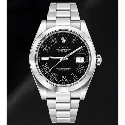 Rolex Datejust 116300 41mm Black Roman Dial Stainless Steel Watch