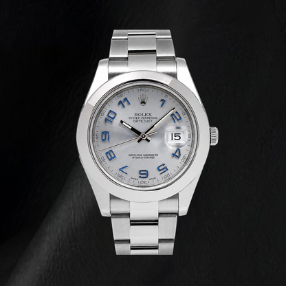 Rolex Datejust 116300 41mm Silver Arabic Dial Stainless Steel Watch