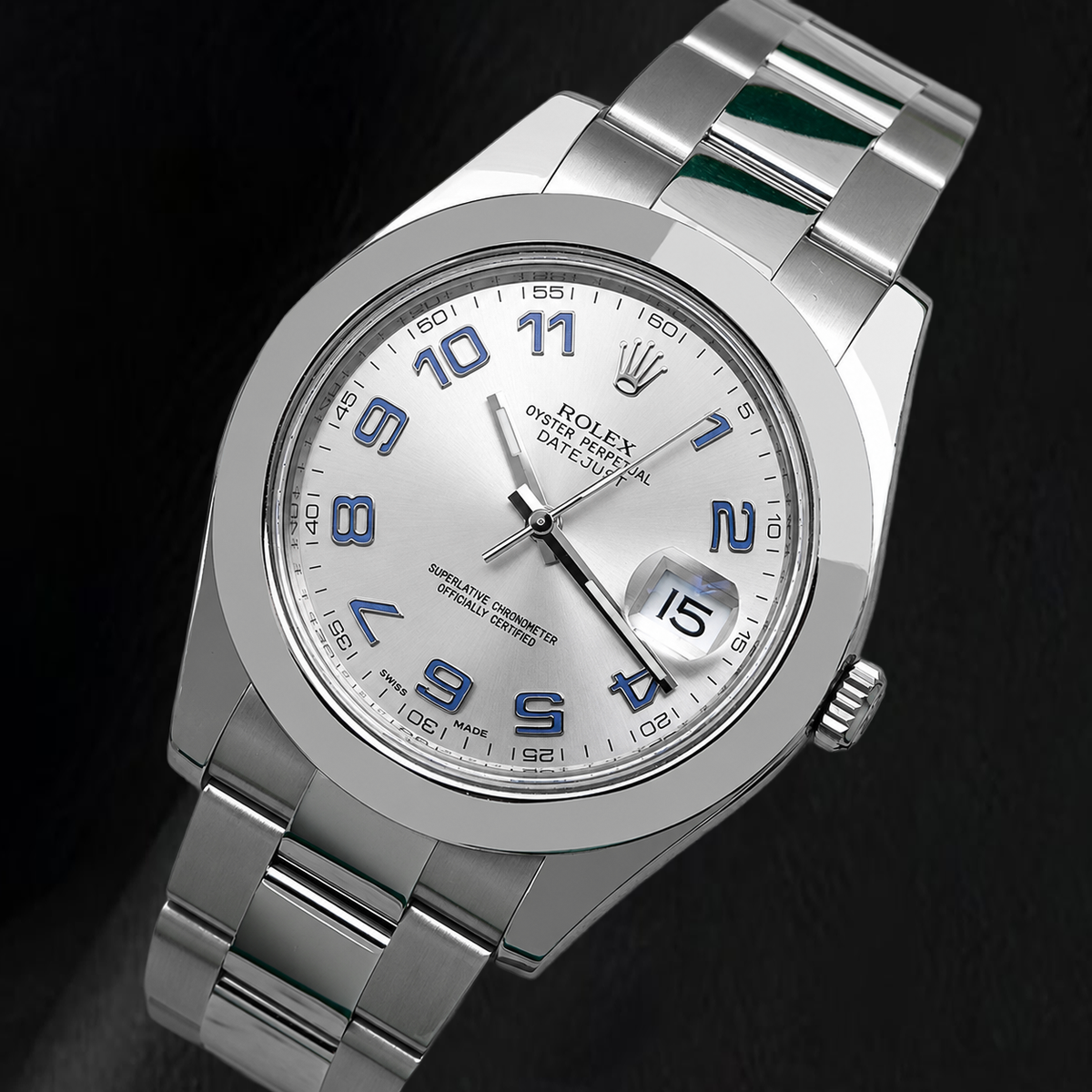 Rolex Datejust 116300 41mm Silver Arabic Dial Stainless Steel Watch