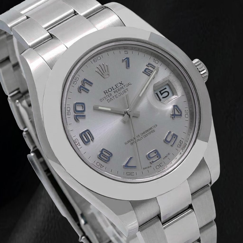 Rolex Datejust 116300 41mm Silver Arabic Dial Stainless Steel Watch