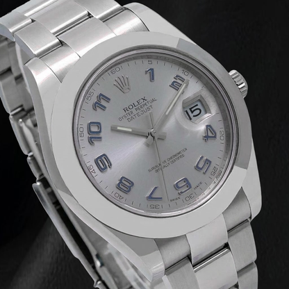Rolex Datejust 116300 41mm Silver Arabic Dial Stainless Steel Watch
