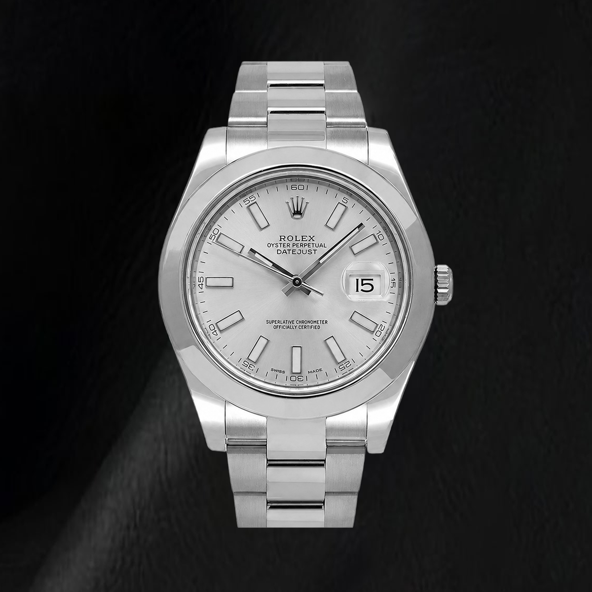 Rolex Datejust 116300 41mm Silver Stick Dial Stainless Steel Watch