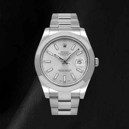 Rolex Datejust 116300 41mm Silver Stick Dial Stainless Steel Watch