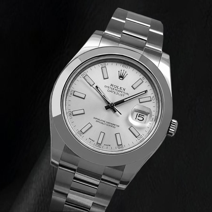 Rolex Datejust 116300 41mm Silver Stick Dial Stainless Steel Watch