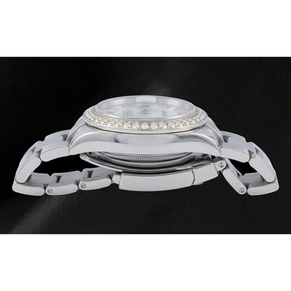 Rolex Datejust 116300 41mm White Mother of Pearl Roman Diamond Dial Stainless Steel Watch