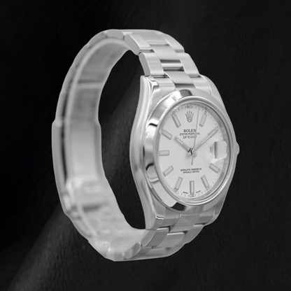 Rolex Datejust 116300 41mm White Stick Dial Stainless Steel Watch