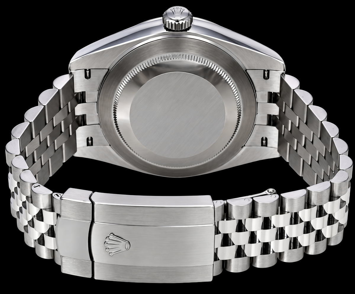 Rolex Datejust 126300 41mm Black Mother of Pearl Roman Diamond Dial Stainless Steel Watch