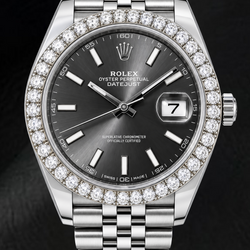 Rolex Datejust 126300 41mm Gray Luminous Stick Dial Stainless Steel Watch