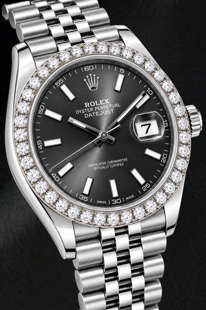 Rolex Datejust 126300 41mm Gray Luminous Stick Dial Stainless Steel Watch