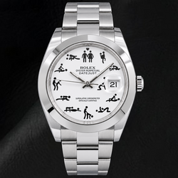 Rolex Datejust 126300 41mm White Custom Dial Stainless Steel Watch