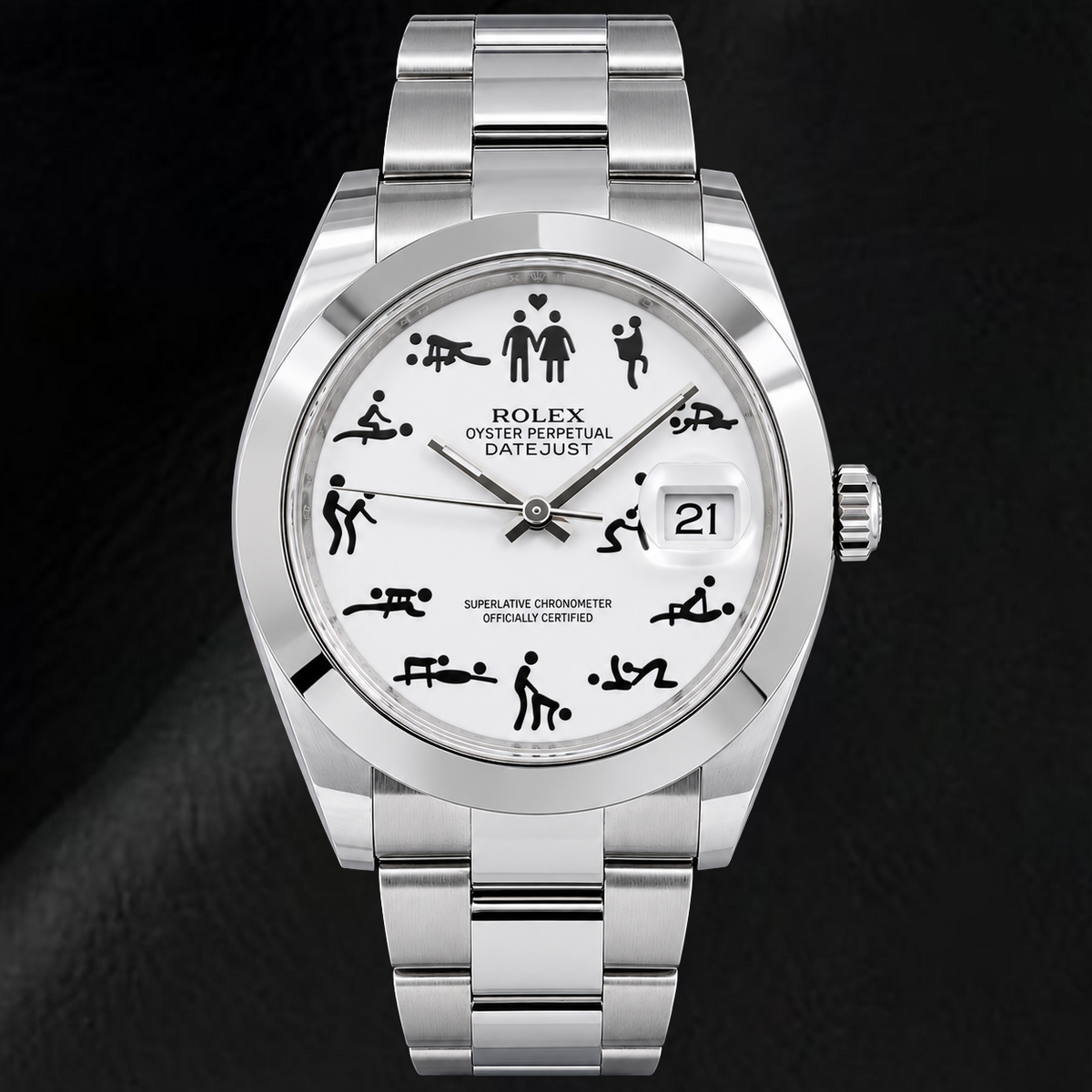 Rolex Datejust 126300 41mm White Custom Dial Stainless Steel Watch