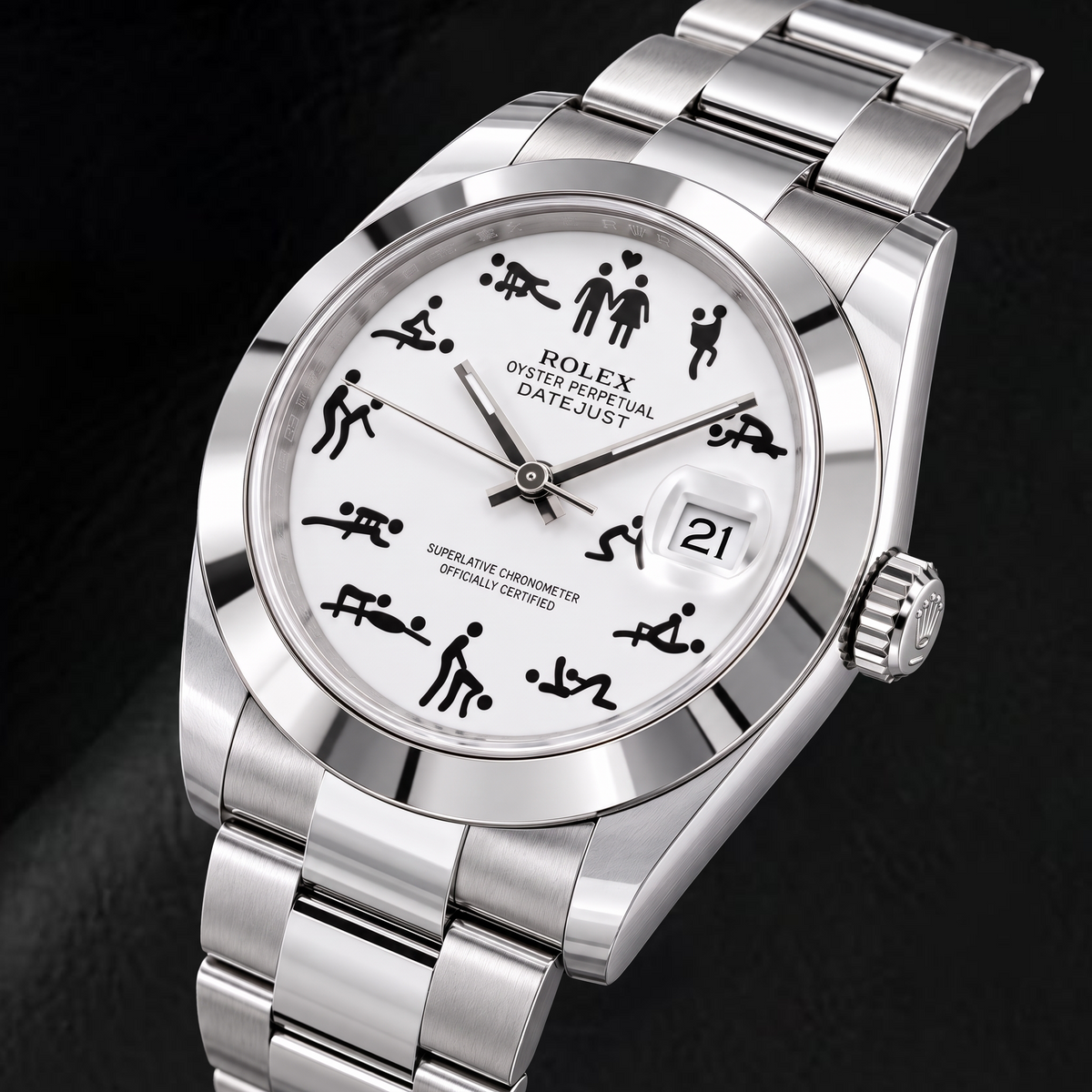 Rolex Datejust 126300 41mm White Custom Dial Stainless Steel Watch