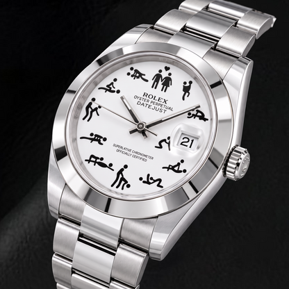 Rolex Datejust 126300 41mm White Custom Dial Stainless Steel Watch