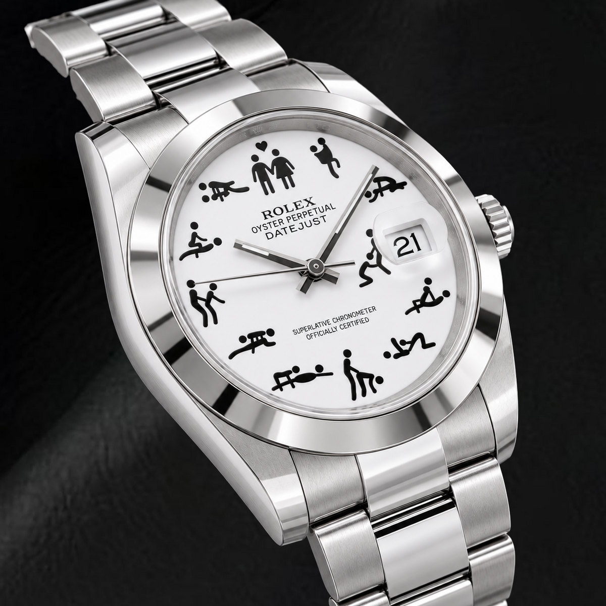 Rolex Datejust 126300 41mm White Custom Dial Stainless Steel Watch