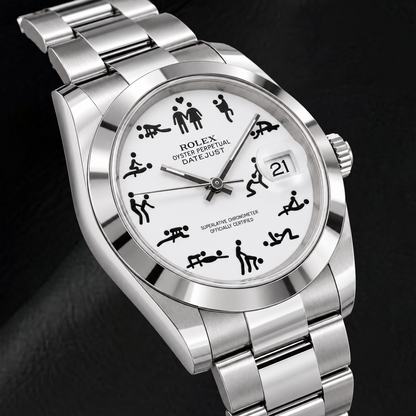 Rolex Datejust 126300 41mm White Custom Dial Stainless Steel Watch