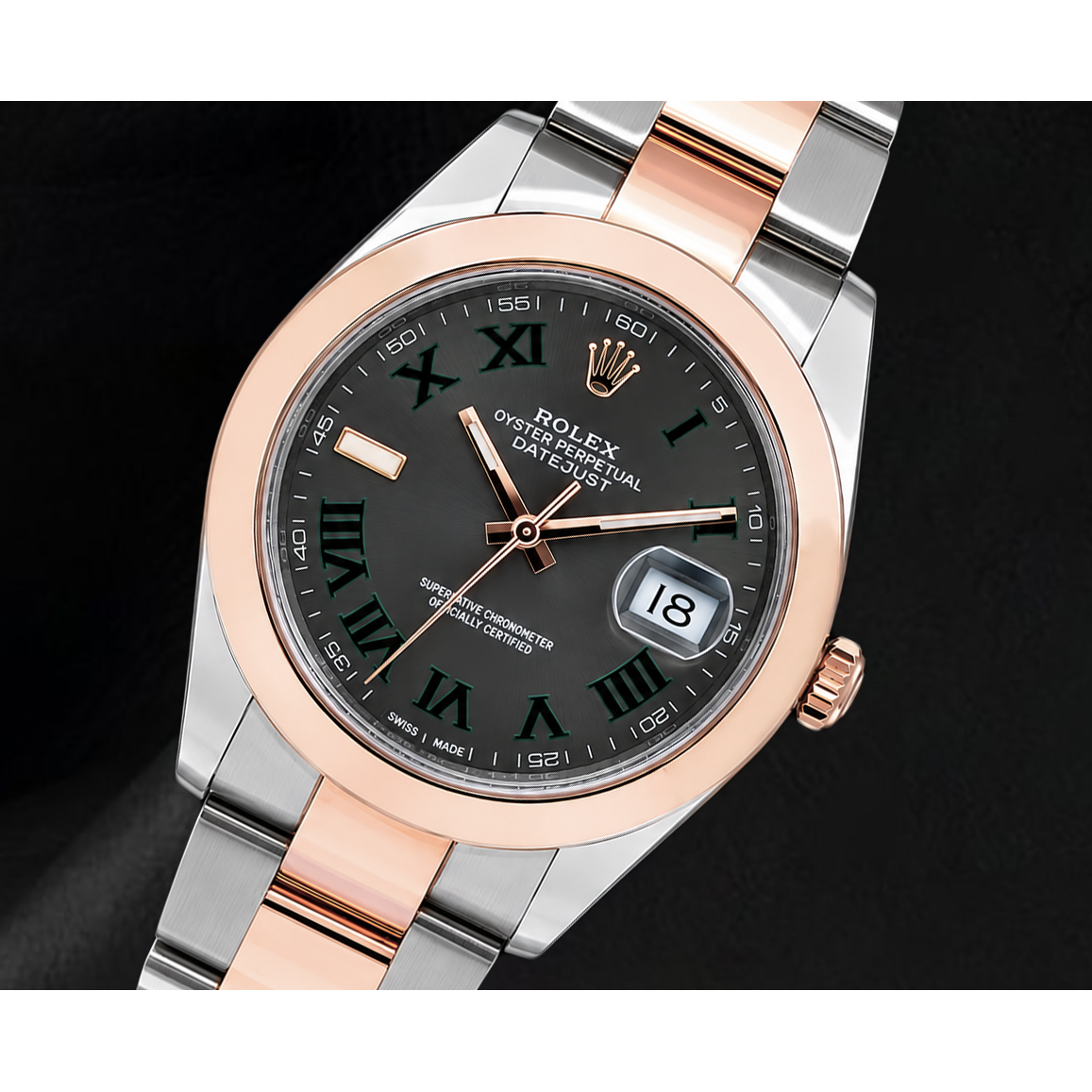 Rolex Datejust 126301 41mm Gray Roman Dial Two Tone Watch