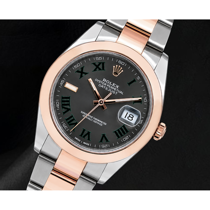 Rolex Datejust 126301 41mm Gray Roman Dial Two Tone Watch