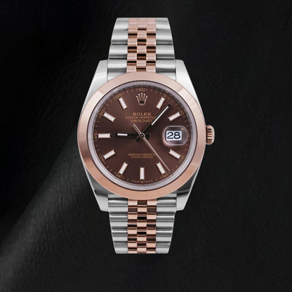 Rolex Datejust 126301 Chocolate Stick Dial 41mm Two Tone Watch