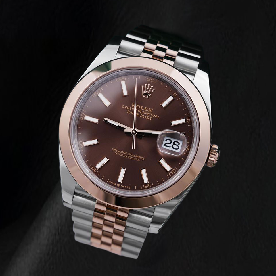Rolex Datejust 126301 Chocolate Stick Dial 41mm Two Tone Watch