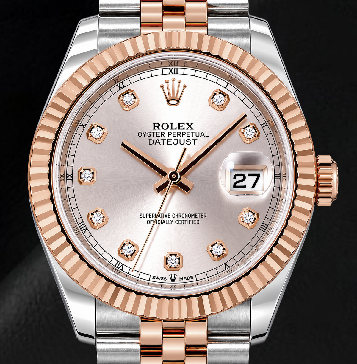 Rolex Datejust 126331 41mm Sundust Diamond Dial Two Tone Watch