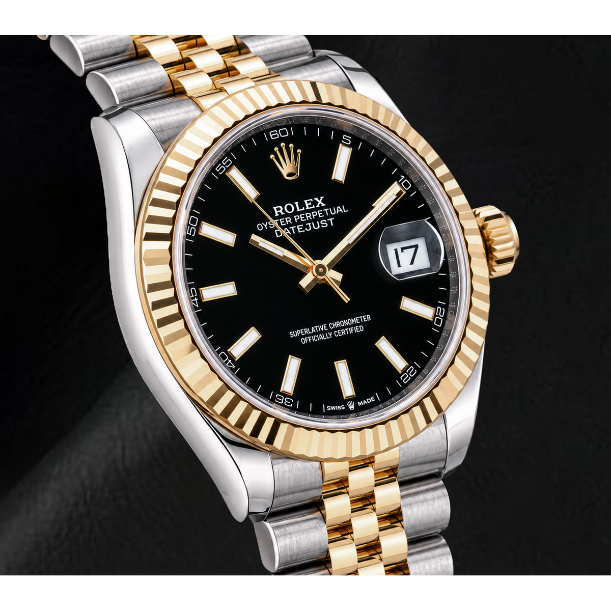 Rolex Datejust 126333 41mm Black Luminous Dial Two Tone Watch