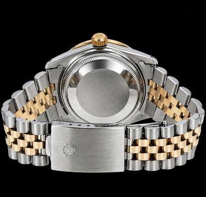 Rolex Datejust 16013 36mm Blue Diamond Dial Two Tone Watch