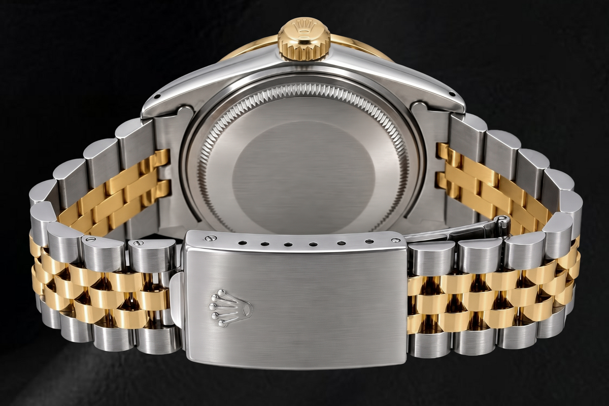 Rolex Datejust 16013 36mm Red Diamond Dial Two Tone Watch
