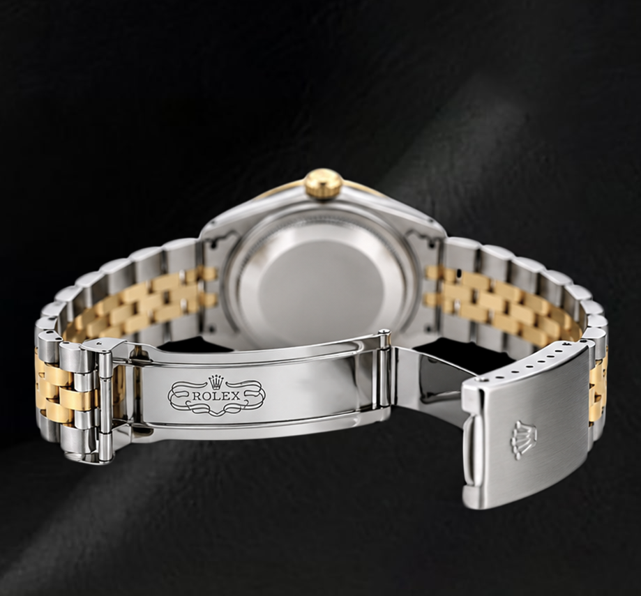Rolex Datejust 16013 Ice Blue Diamond Dial 36mm Jubliee Bracelet Two Tone Watch
