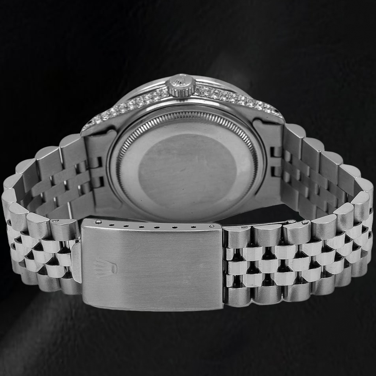 Rolex Datejust 16014 36mm Black Roman Dial Stainless Steel Watch