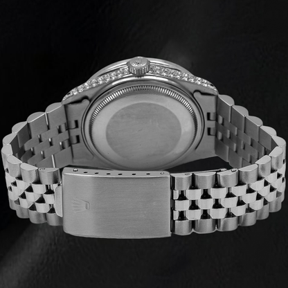 Rolex Datejust 16014 36mm Black Roman Dial Stainless Steel Watch