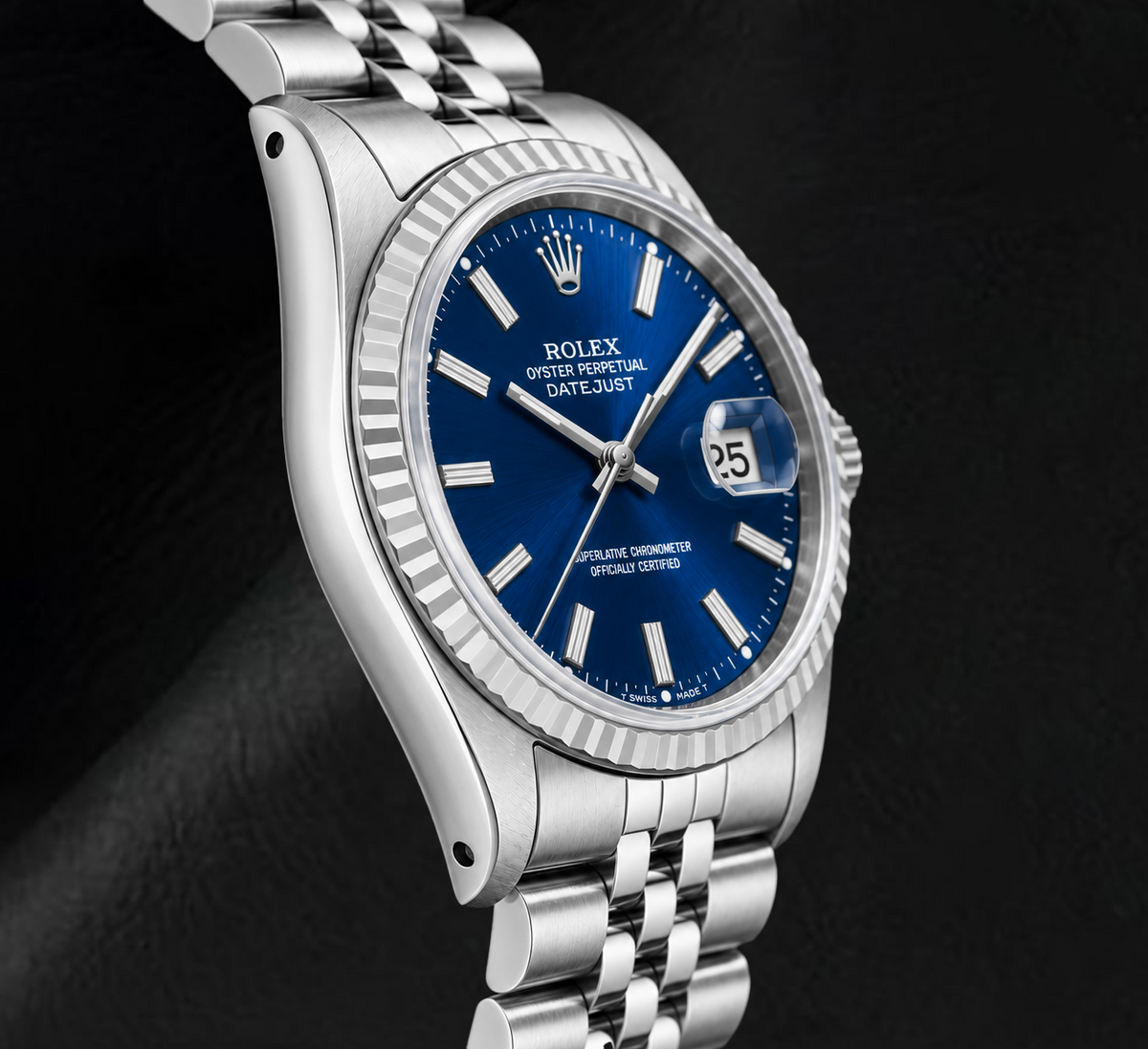 Rolex Datejust 16014 36mm Blue Dial Stainless Steel Watch