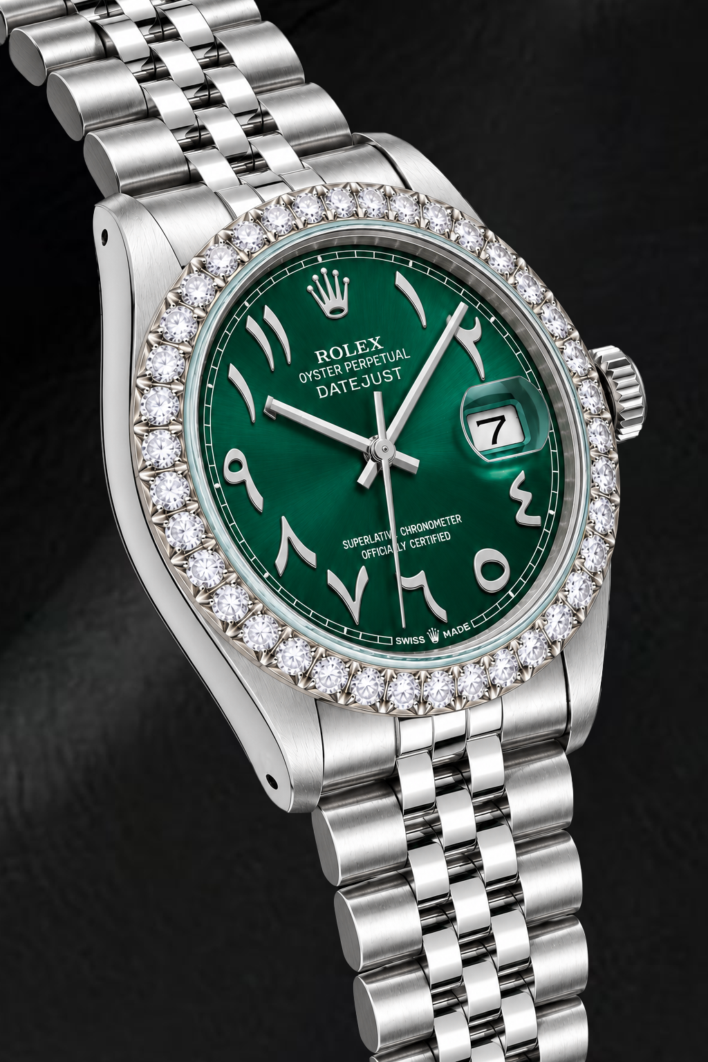 Rolex Datejust 16014 36mm Green Eastern Arabic Dial Stainless Steel Watch