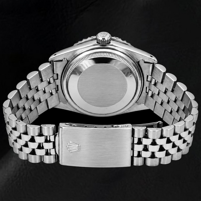 Rolex Datejust 16014 36mm Paved Diamond Roman Dial Stainless Steel