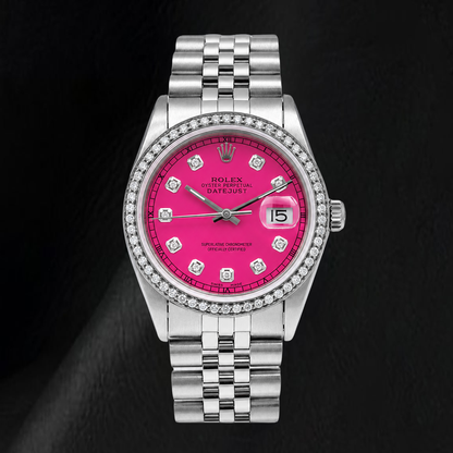 Rolex Datejust 16014 36mm Pink Diamond Dial Stainless Steel Watch