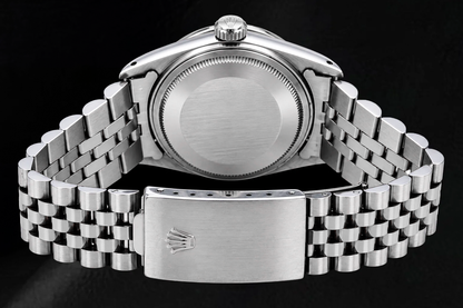 Rolex Datejust 16014 36mm Red Diamond Dial Stainless Steel Watch