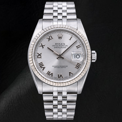 Rolex Datejust 16014 36mm Silver Roman Dial Stainless Steel Watch
