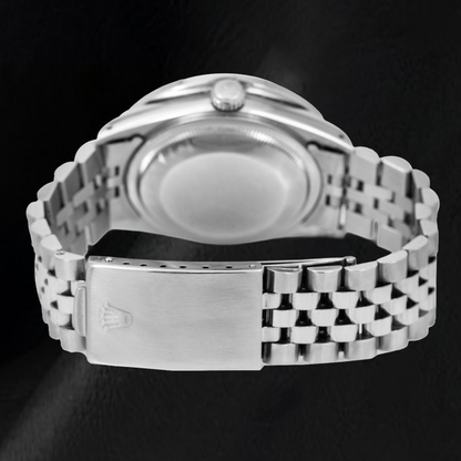Rolex Datejust 16014 36mm White Mother of Pearl Diamond Dial Stainless Steel Watch