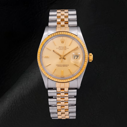 Rolex Datejust 1601 36mm Champagne Dial Two Tone Watch