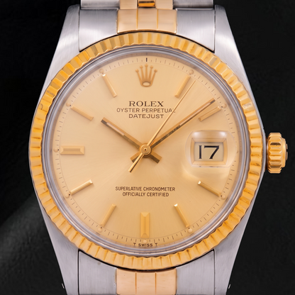 Rolex Datejust 1601 36mm Champagne Dial Two Tone Watch