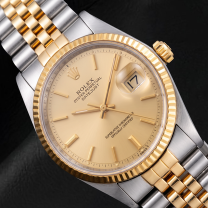 Rolex Datejust 1601 36mm Champagne Dial Two Tone Watch