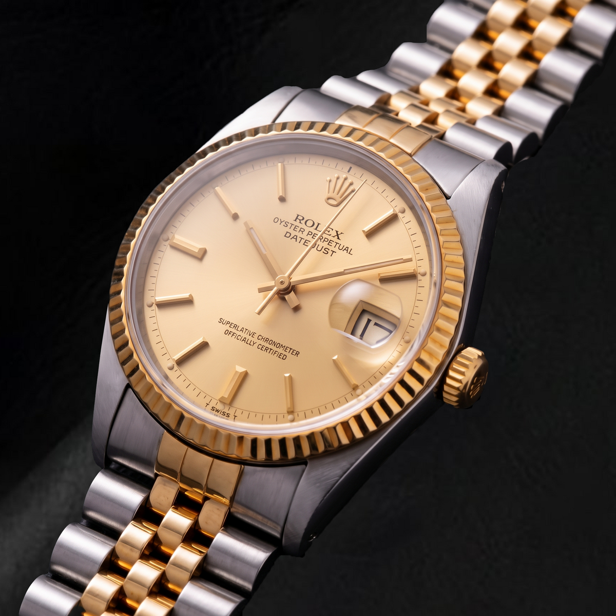 Rolex Datejust 1601 36mm Champagne Dial Two Tone Watch