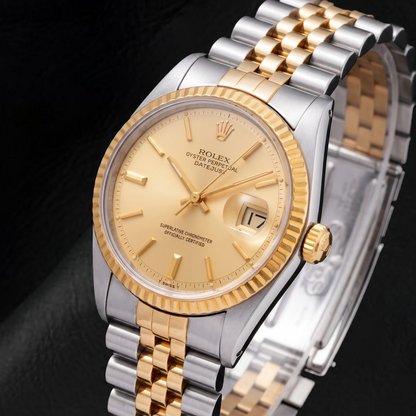 Rolex Datejust 1601 36mm Champagne Dial Two Tone Watch