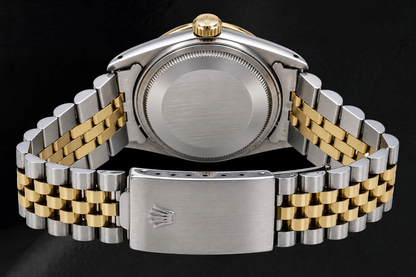 Rolex Datejust 1601 36mm Champagne Diamond Dial Two Tone Watch